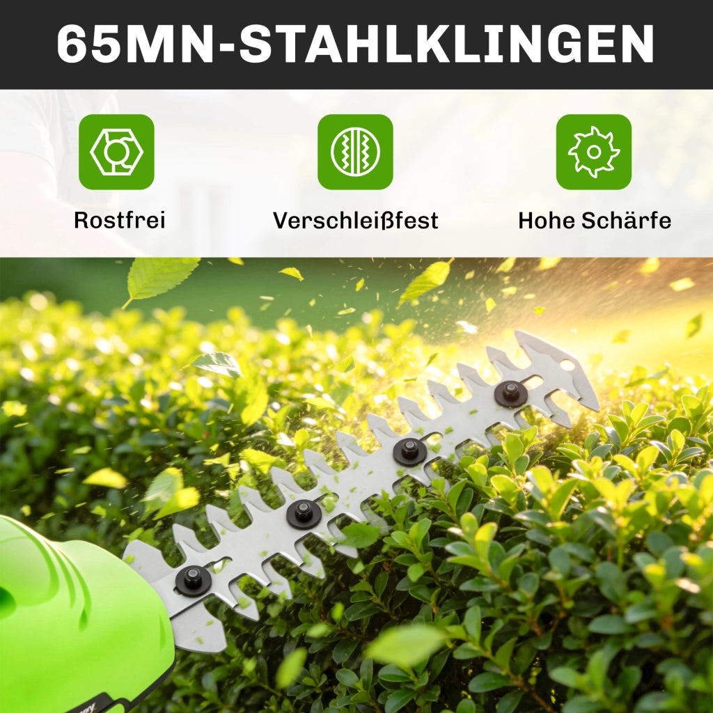 Tagliasiepi Elettrico a Batteria 2 in 1 ¨C zephmum ¨C 20 cm / 10 cm