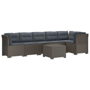 Divano da Giardino 6 Posti con Cuscini Aspetto Rattan PP 3444137