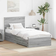 Struttura del letto Grigio Sonoma 90 x 200 cm Legno multistrato
