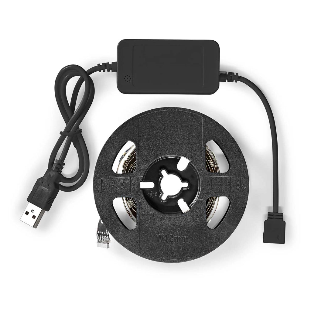 SmartLife Luce a nastro LED connessa RGB / Bianco caldo 2 m Nero Nedis