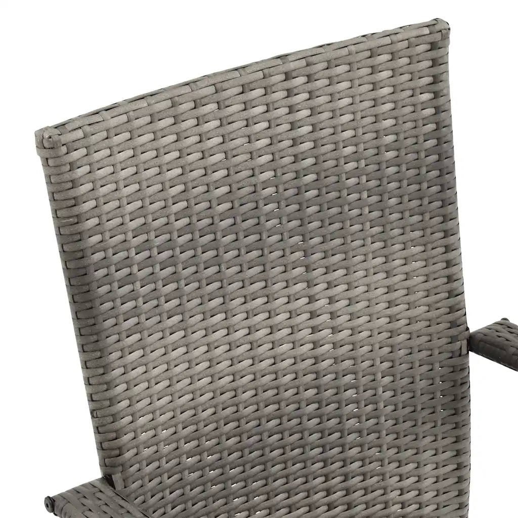 Set Mobili da Pranzo per Giardino 3 pz Polyrattan Grigio 3072483