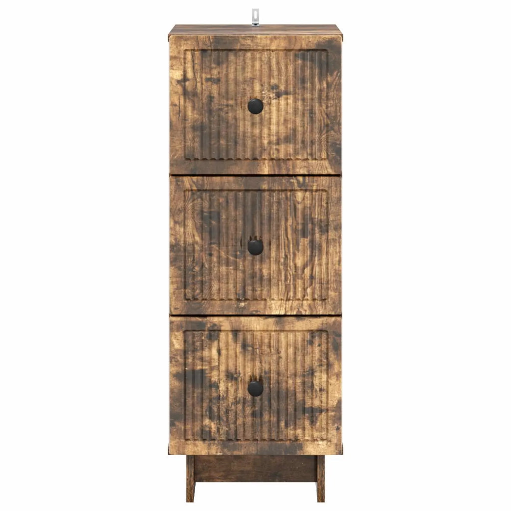 Mobile con Cassetti Rovere Fumo 33 x 34,5 x 90 cm 893930