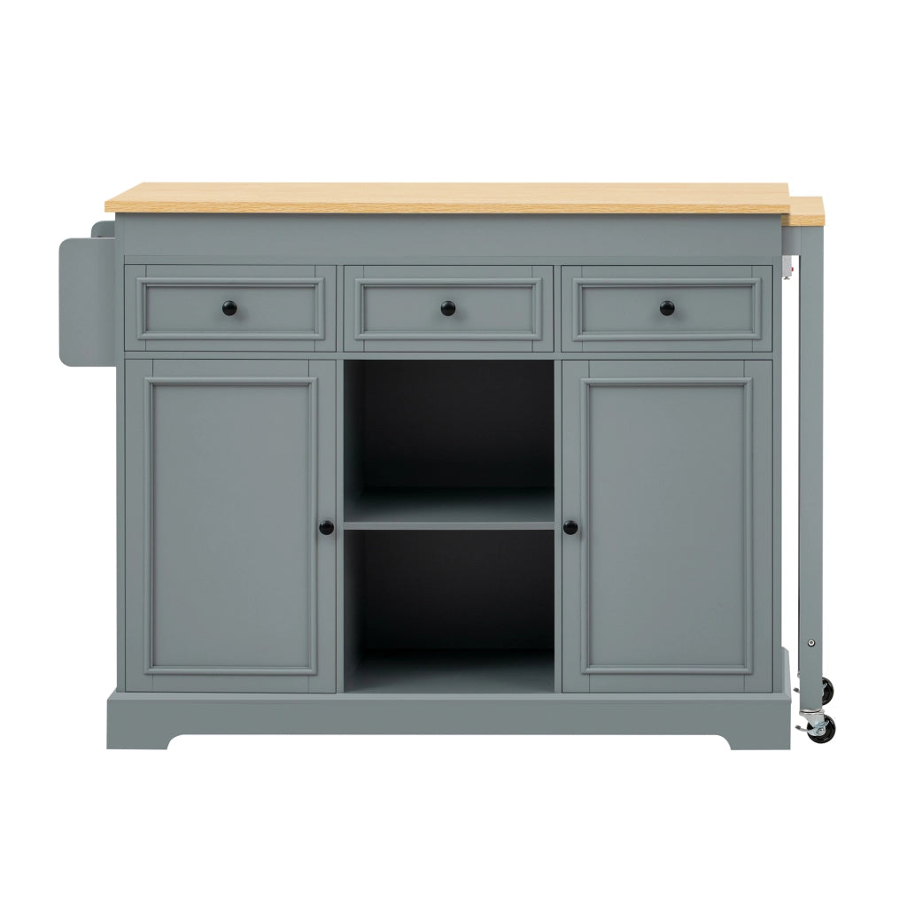 Mobile contenitore con 3 cassetti e ripiani regolabili; per cucina; grigio; 112×45×92 cm