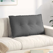 Cuscino per Schiena Grigio scuro 80 x 19 x 50 cm Tessuto