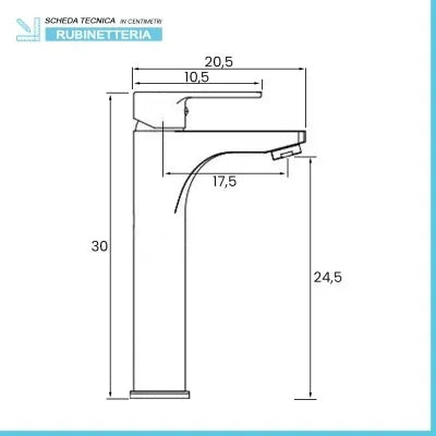Miscelatore lavabo alto e bidet cromo con scarico click clack Zoe