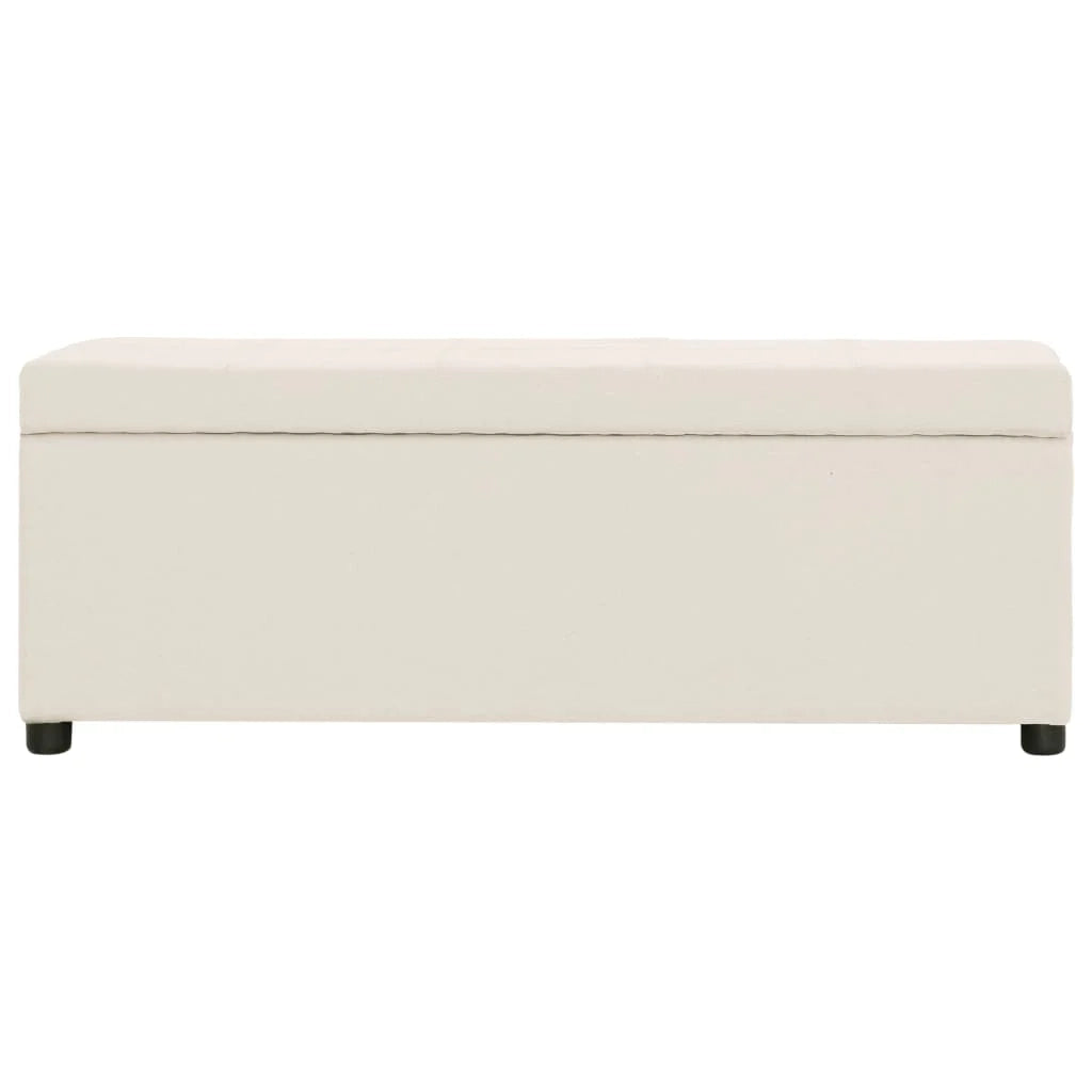 Panca con vano contenitore 116 cm poliestere crema 02_0010803
