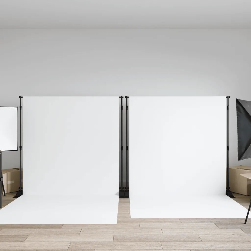 Supporti per Fondali 2 pz Neri 254x243 cm in Acciaio 3187466