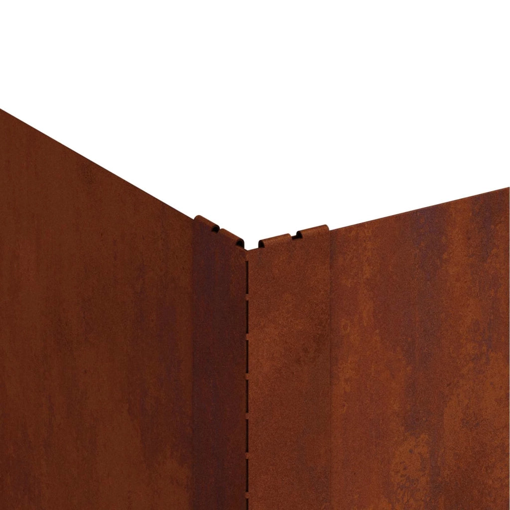 Bordura per Prato 4 pcs 100 x 100 x 35 cm Acciaio Ruggine 8008986