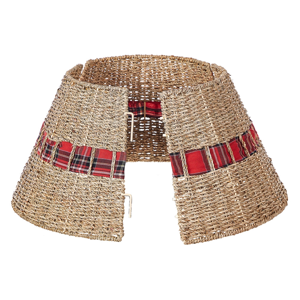 Copribase per Albero di Natale realizzato a mano rotondo ⌀ 45 naturale stile Boho Rotondo Accessori natalizi