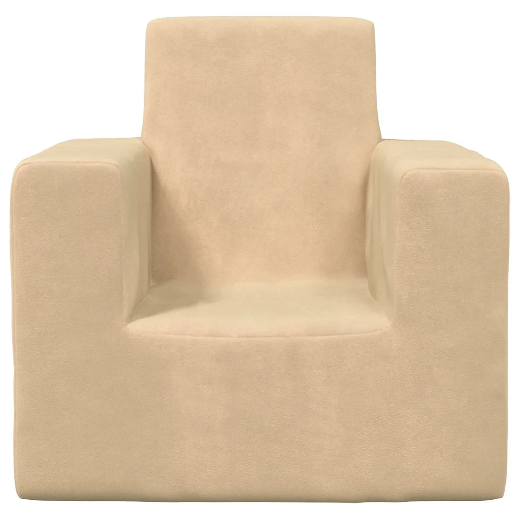 Divano per Bambini Crema in Morbido Peluche cod mxl 25735