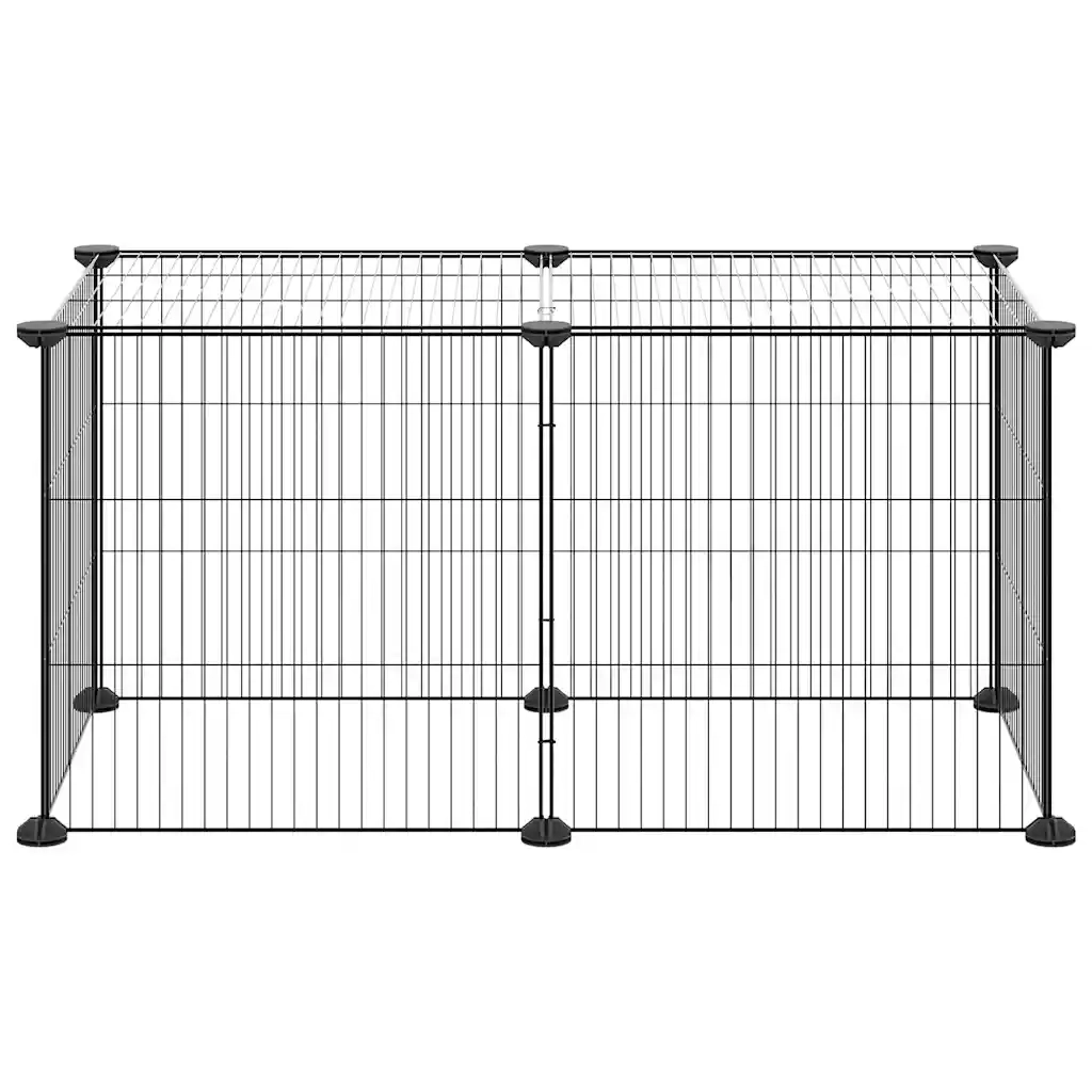 Gabbia per Animali Domestici 8 Pannelli Nero 35x35 cm Acciaio CFW9816051