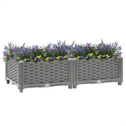 Fioriera | Cassetta per fiori | Vaso Rialzata 80x40x23 cm in Polipropilene