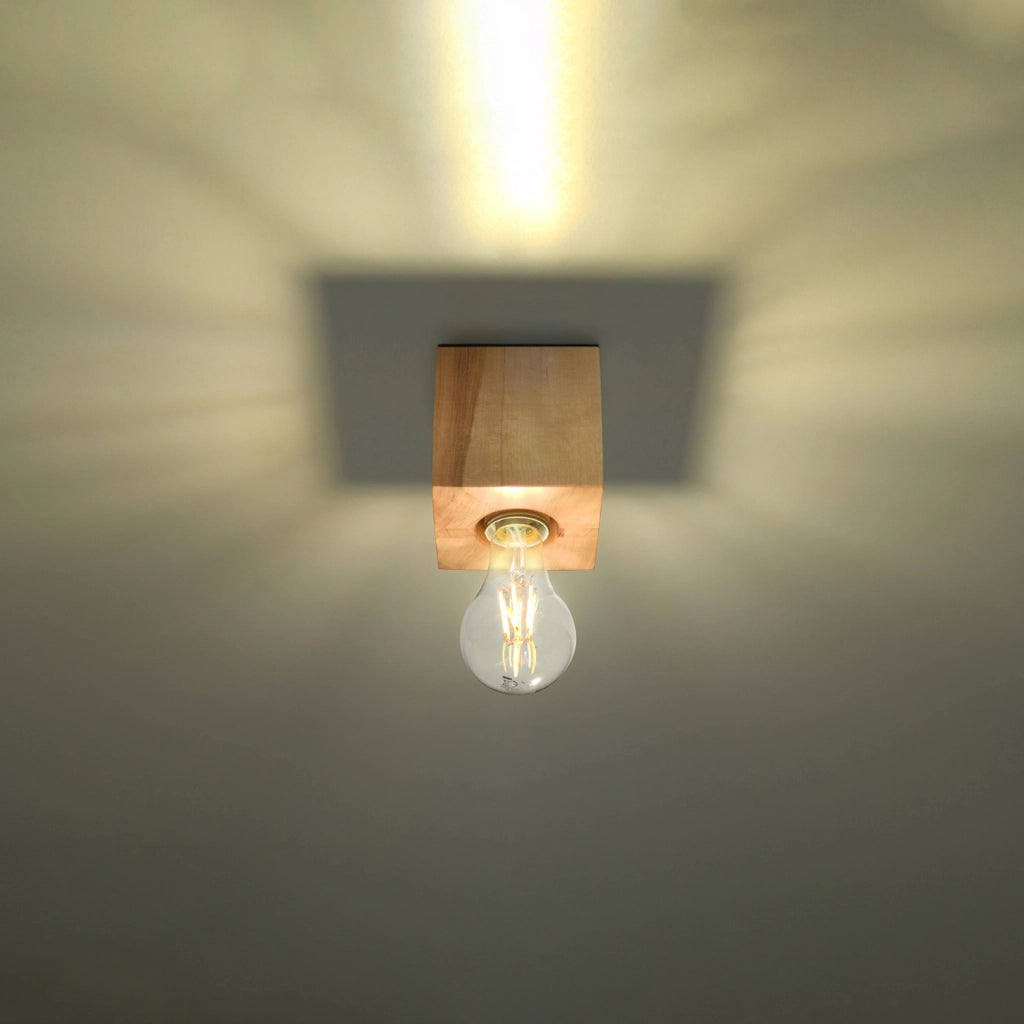 Faretto soffitto Pure Lume DORMA legno chiaro E27 1 luce