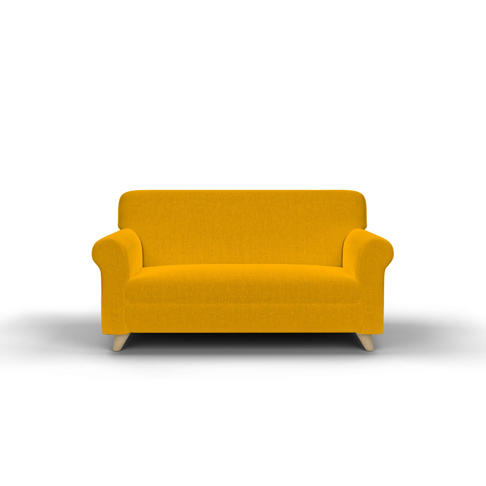 Copridivano Elasticizzato in Tessuto Giallo 1 Posto