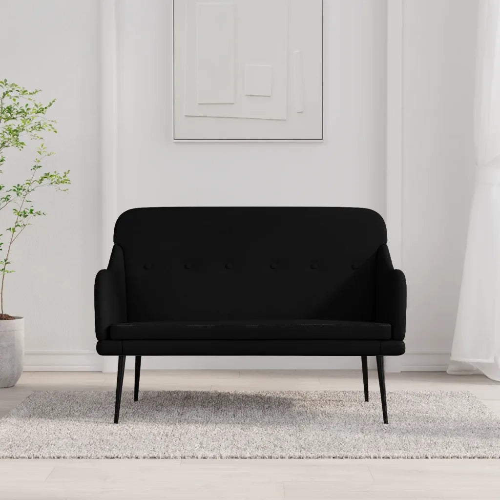 vidaXL Panca Nera 110x76x80 cm in Tessuto