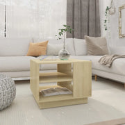 Tavolino da Salotto-Tavolino da soggiorno-Tavolo Rovere Sonoma 55x55x43 cm in Truciolato
