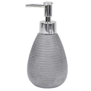 Trade Shop - Dispenser Per Sapone Liquido Accessori Argento Rigato Moderno Arredo Bagno 59938 -
