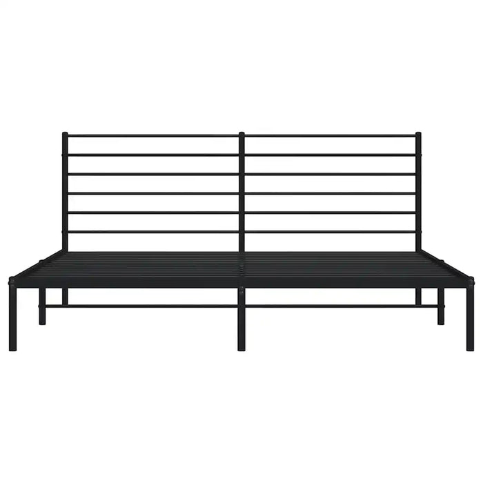 Giroletto con Testiera in Metallo Nero 193x203 cm 352325