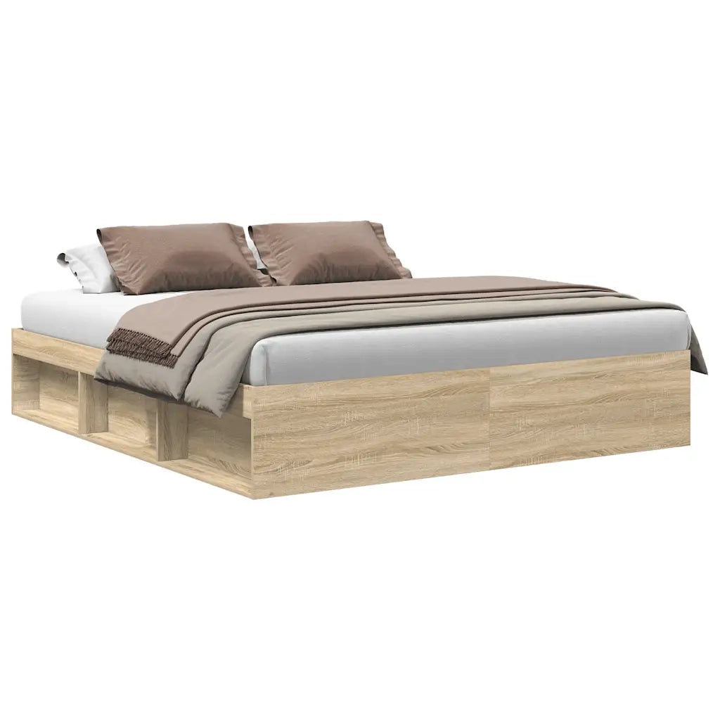 Giroletto-Struttura Letto Rovere Sonoma 200x200 cm