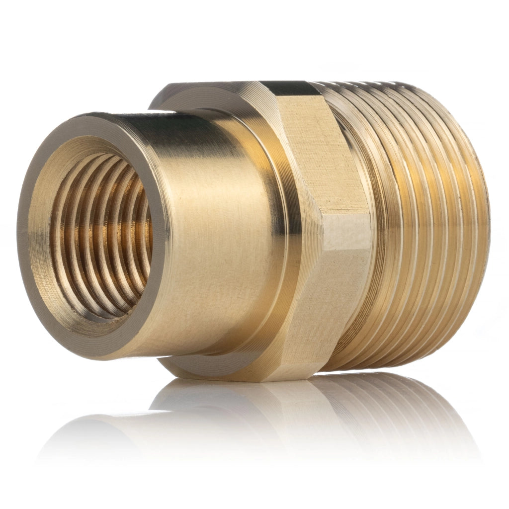 Adattatore Riduzione M22 a 1/4" per Idropulitrice – Ottone di Alta Qualità | Filettatura M22x1,5 mm, 14 mm