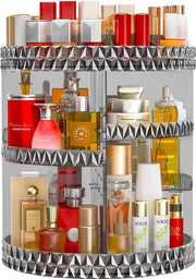 Organizzatore di cosmetici, rotativo 360 gradi, in acrilico, con 6 livelli di un tavolo da tavolo regolabile, contenitore per profumi per comodino, tavolo da toeletta, bagno