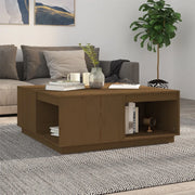 Tavolino da Salotto ambra 100x101x40,5cm Legno Massello di Pino