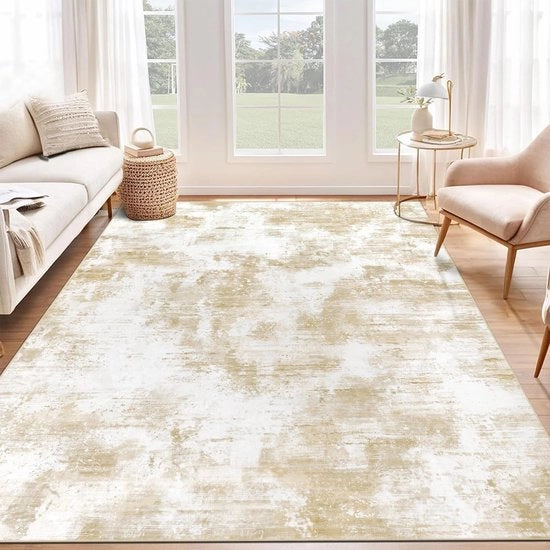 Tappeto beige bassopoli - moderno e lavabile - 160 x 230 cm