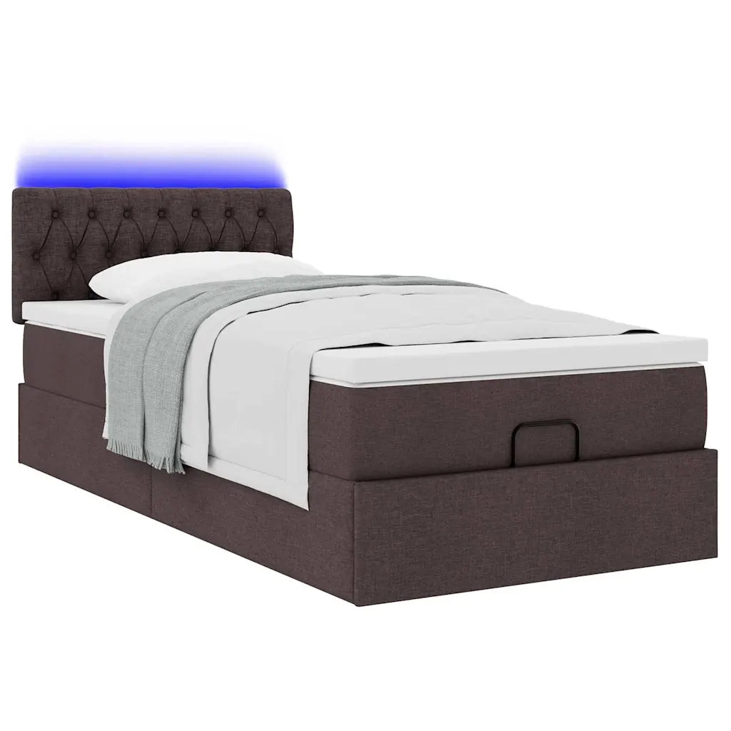 Struttura Letto Pouf con Materasso 80x200 cm in Tessuto 3312349