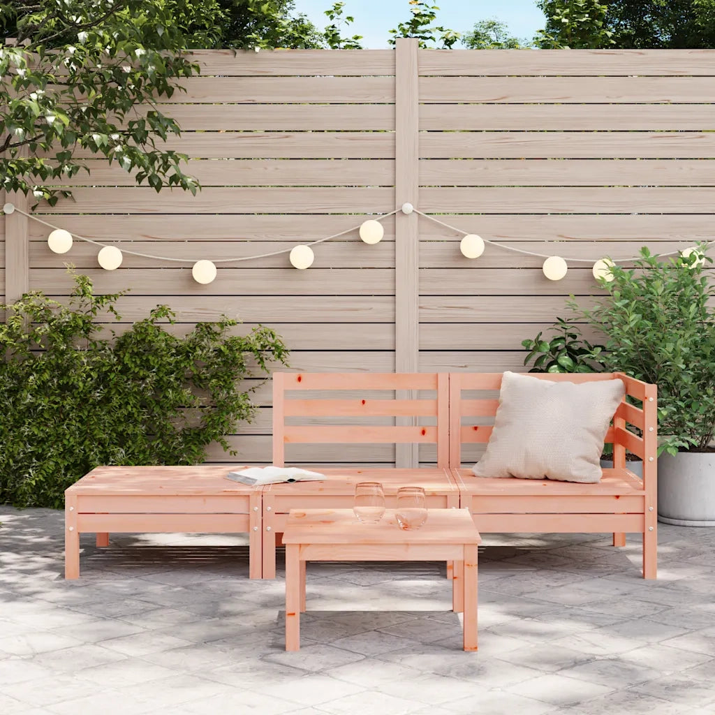 Divano da Giardino 3 Posti-Sofa da Giardino-Divano da esterno in Legno Massello di Douglas 224146