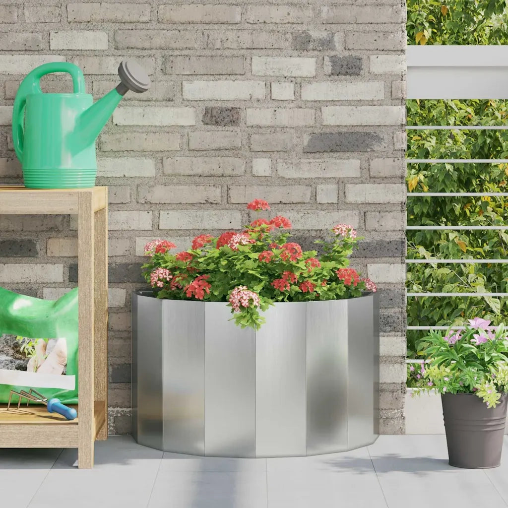 Fioriera Argento 60 x 30 x 35 cm Acciaio zincato 883701