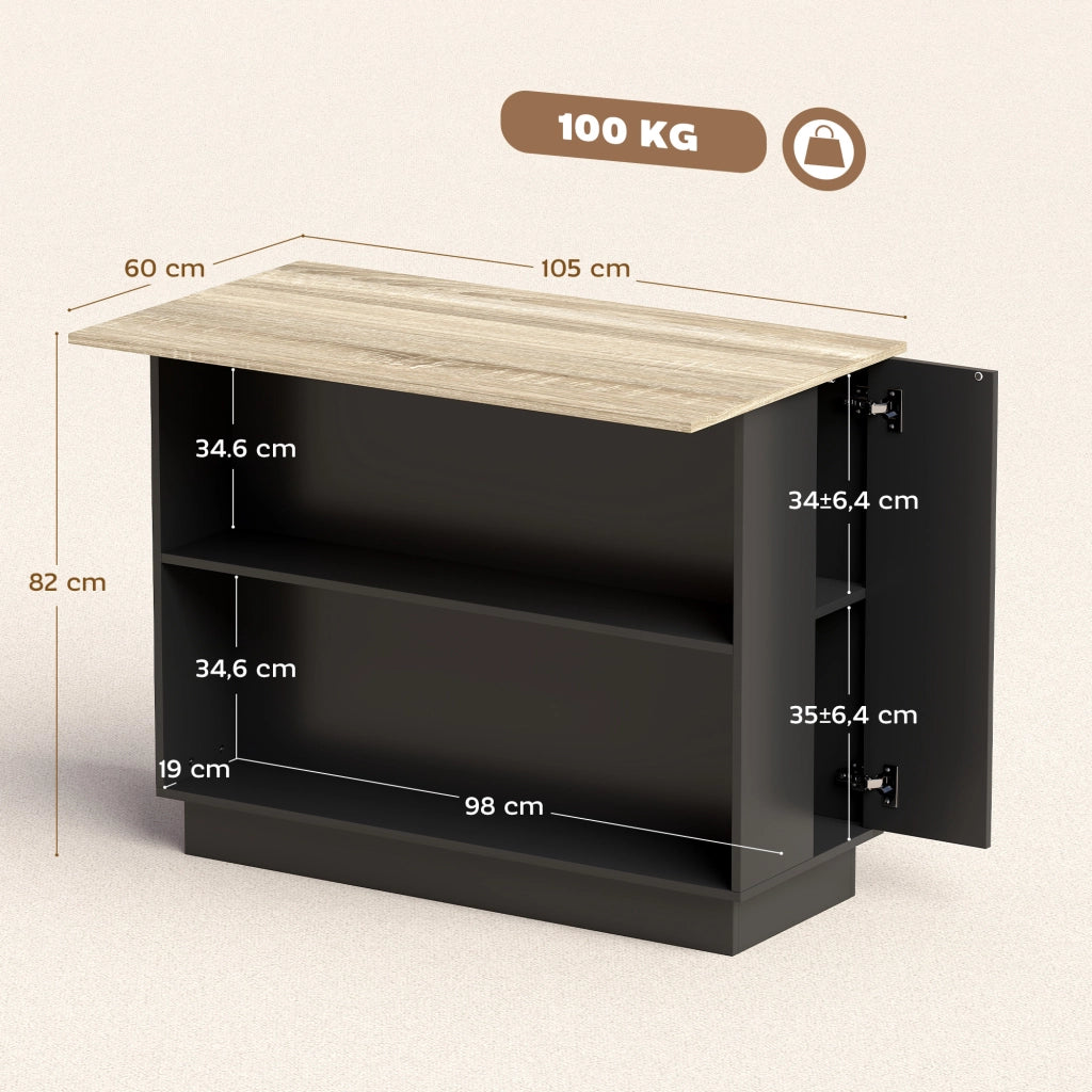 Tavolino da cucina ¨C zephmum ¨C nero 105x60 cm
