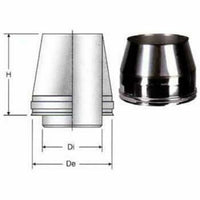 Inox doppia parete aisi 316 capp ello tronco cono d.350 400 b08xb