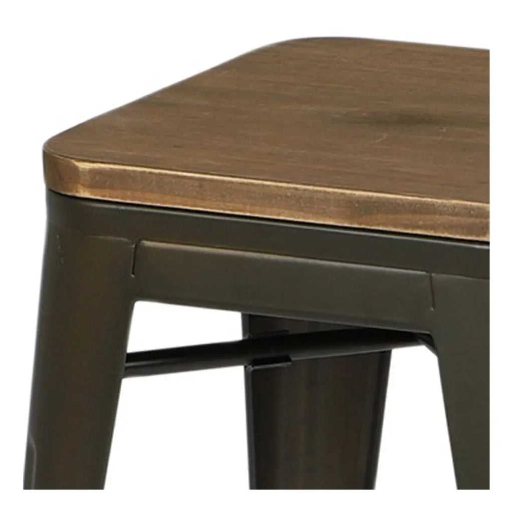 Set di 4 sgabelli in stile industriale in metallo, colore grigio - Collezione FACTORY.