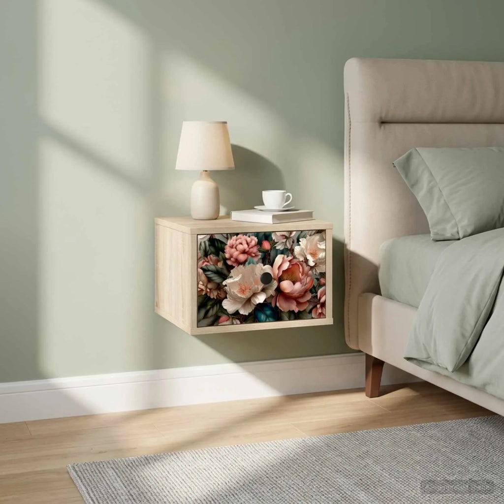 Mobiletto da comodino a parete BORNE 2 pz Rovere Sonoma 8007458