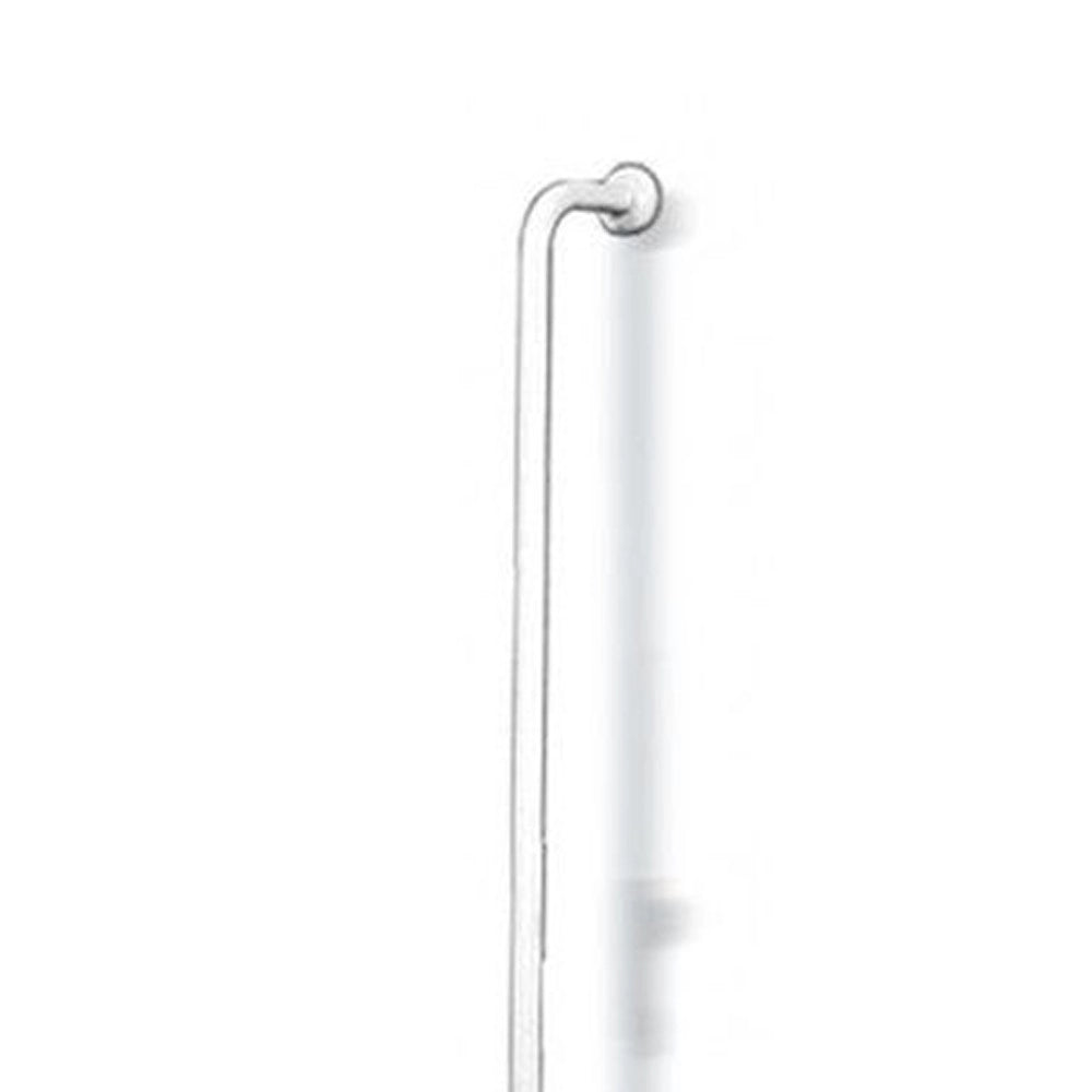 Corrimano verticale di 130 cm in inox bianco