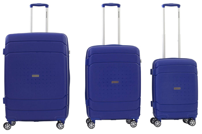 Set 3 Valigie Trolley Rigide in Polipropilene 4 Ruote TSA Ravizzoni Cuba Libre Blu
