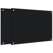 Set di 2 paraschizzi per cucina 70 x 50 cm in vetro temperato nero 02_0055739