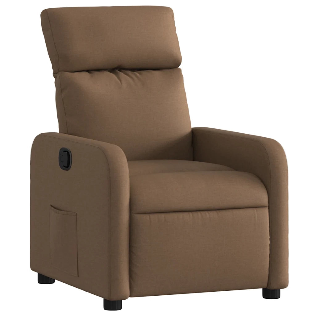 Divano Sedia-Poltrona Reclinabile in Tessuto Marrone 764077