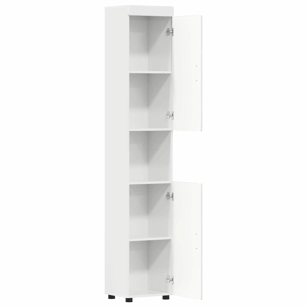 Set di Armadi da Bagno TULUM Bianco Lucido 37 x 31,5 x 203 cm 880355