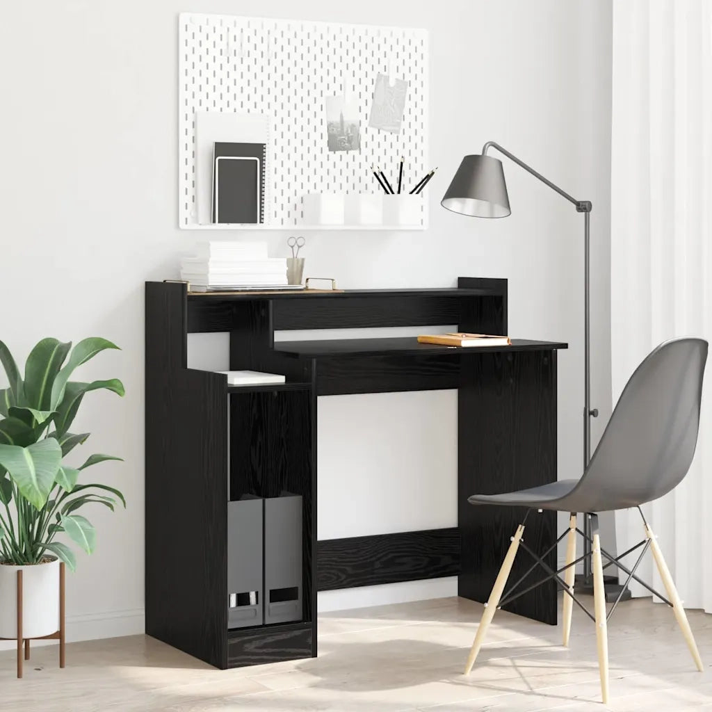 vidaXL Scrivania Rovere nero 97 x 45 x 90 cm Legno multistrato