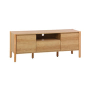 Mobile tv decorazione legno 2 ante 1 cassetto 140cm, marrone naturale