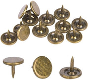 Nageli per Mobili 100 Stuks - Piastra Bronzata - Spine per Mobili - Spine Decorative - Spine in Acciaio - Dimensioni 9 x 8 mm - Spine per Mobili