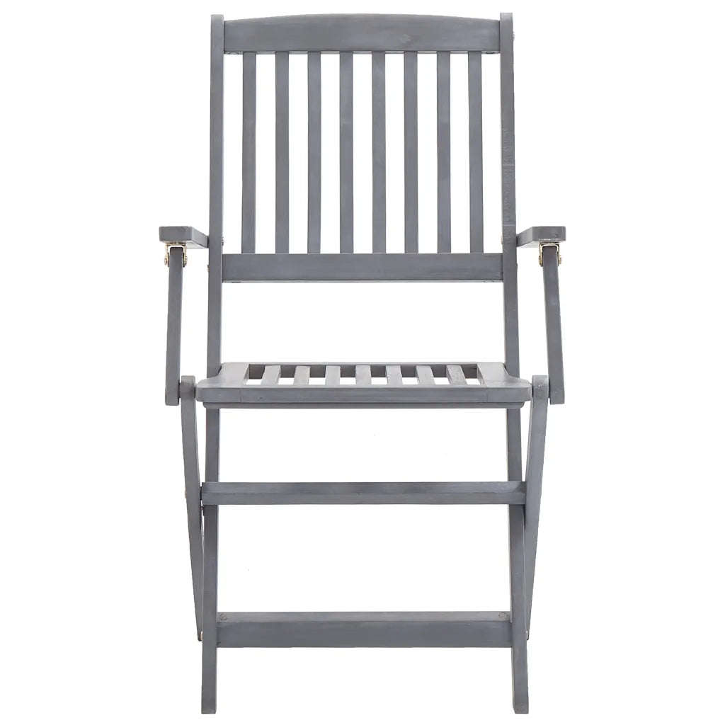 Sedie da Giardino Pieghevoli 4pz con Cuscini in Massello Acacia 3064532