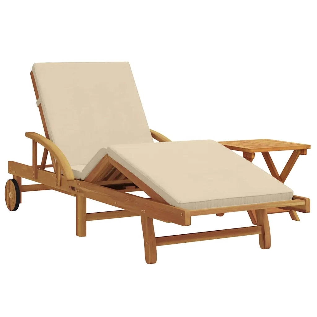 Lettino da sole 2 pcs Beige 200 x 67 x 84 cm 3325181