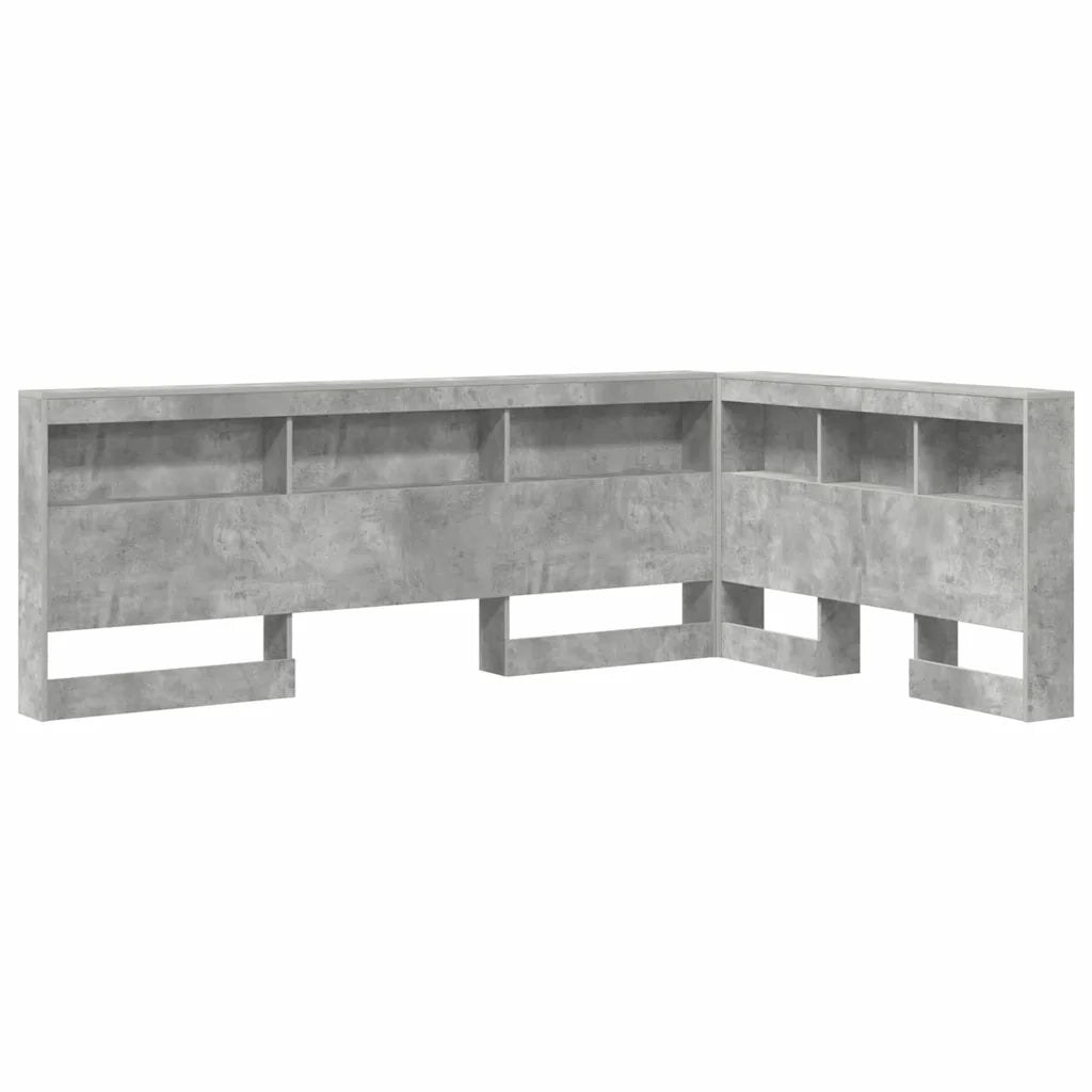 Testiera | Testata contenitore Grigio cemento 207,5 x 137,5 x 76,5 cm