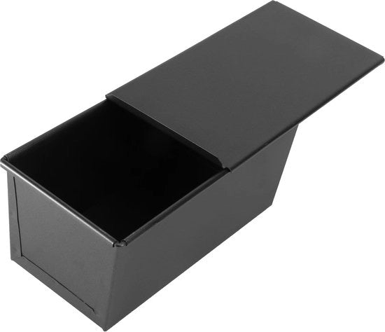 Broodvorm con coperchio - Pialla in Acciaio Inossidabile - Broodpan Antiafferrante - Duraturo e Resistente ai Colpi - Capacità 450 g - Dimensioni 22 x 12 x 10 cm