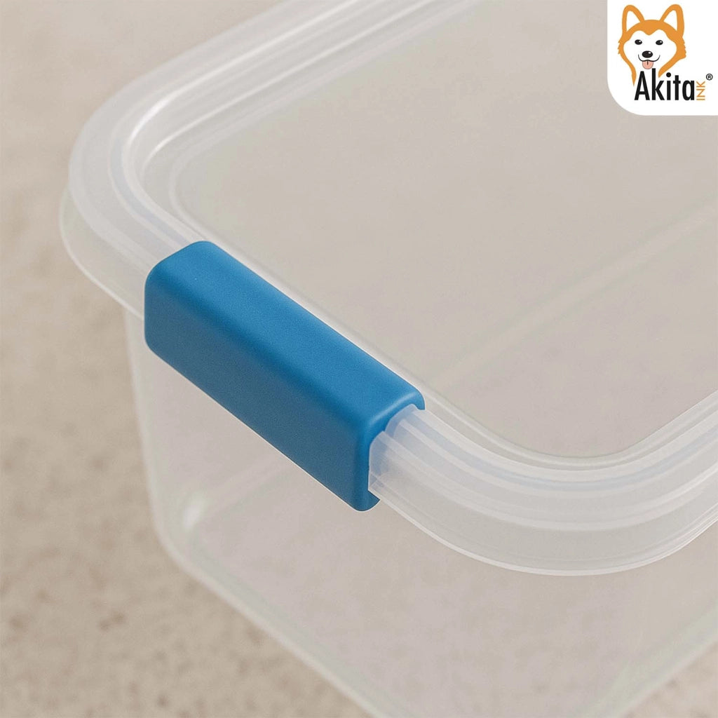 Akitaink Set 4 Contenitori Plastica Trasparenti con Clip