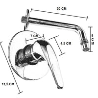 Rubinetto miscelatore per lavabo a parete con maniglia classica
