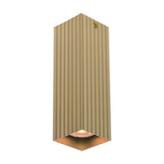 Spot soffitto quadrato oro rigato 17cm GU10 Italux