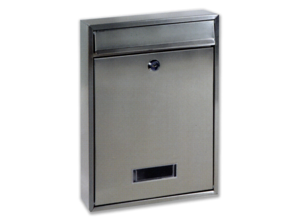 Alubox 49159 LIFTER Quadra Cassetta Postale in Lamiera Acciaio Zincata e Verniciata Formato Rivista con Cilindro di Sicurezza colore Grigio Ghisa